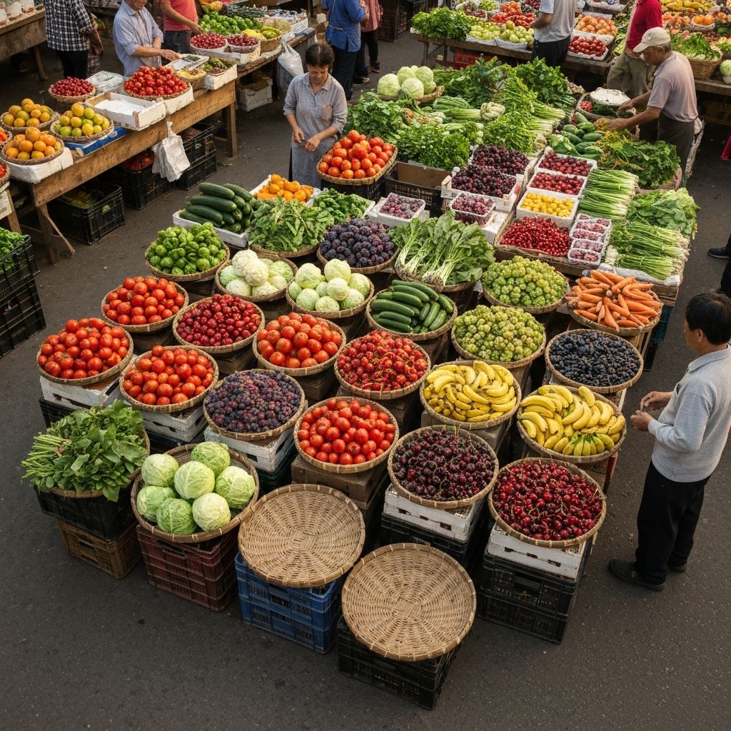 Gemüse und Früchte